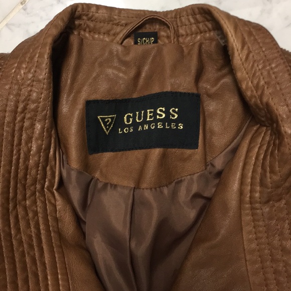 Brown Leather Cognac/ Bomber Motto Jacket 🧥 - Picture 5 of 8
